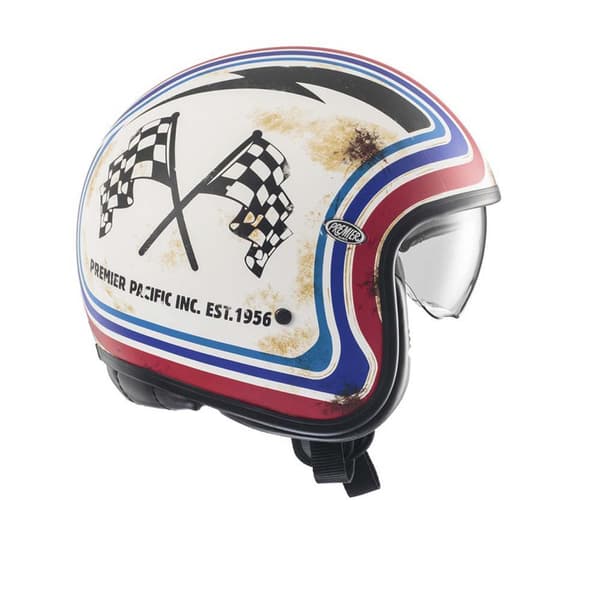Premier Helmets Öppen Ansikts Hjälm 23 Vintage Btr 12 Bm 22.06 Vit L