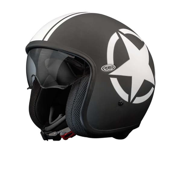 Premier Helmets Öppen Ansikts Hjälm 23 Vintage Star 9 Bm 22.06 Svart S