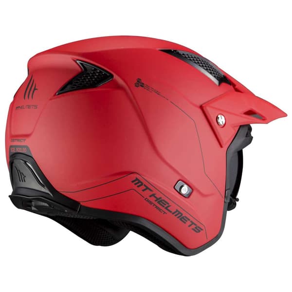 Mt Helmets Åben Ansigtshjelm District Sv S Solid Rød S