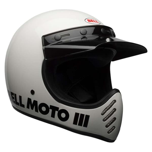 Bell Moto Motocross Kypärä Moto3 Classic Valkoinen S