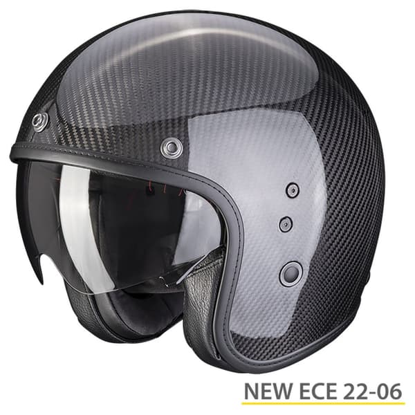 Scorpion Öppen Ansikts Hjälm Belfast Carbon Evo Solid Svart M
