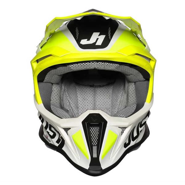 Just1 Off-road Hjelm J18 Pulsar Gul,Hvid,Sort XS