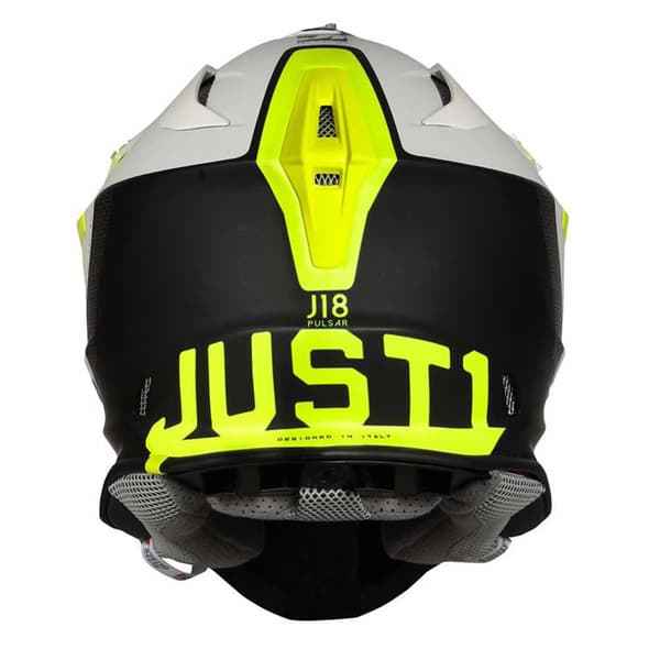 Just1 Off-road Hjelm J18 Pulsar Gul,Hvid,Sort XS