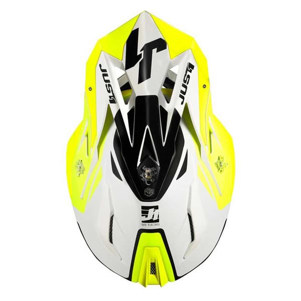 Just1 Off-road Hjelm J18 Pulsar Gul,Hvid,Sort XS