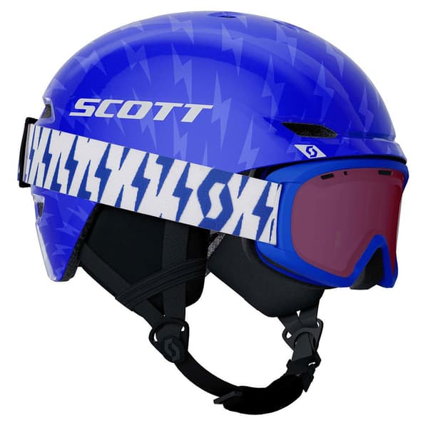 Scott Keeper 2 Hjelm+vittig Junior-beskyttelsesbriller Blå S