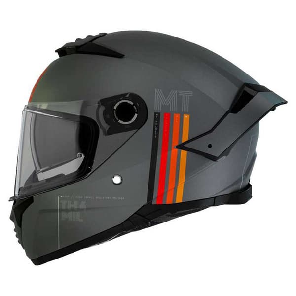Mt Helmets Fullt Ansikte Hjälm Thunder 4 Sv Mil C2 Grå XS