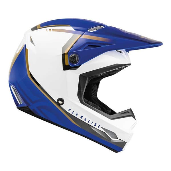 Fly Motocrosshjälm Ece Kinetic Drift Vit,Blå L