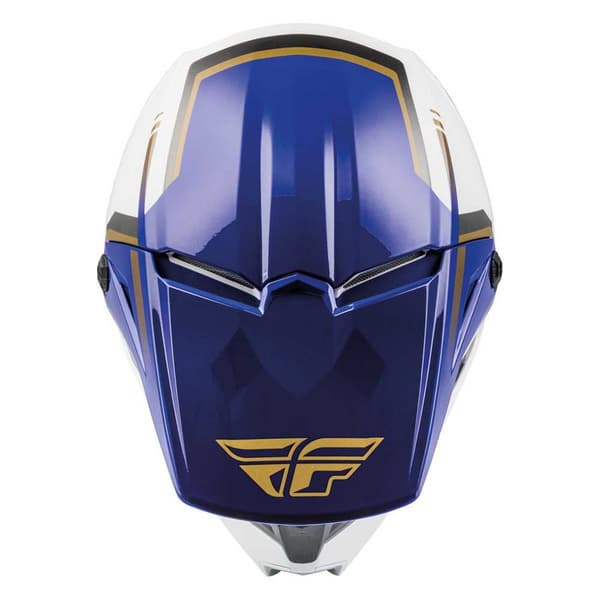 Fly Motocrosshjälm Ece Kinetic Drift Vit,Blå L