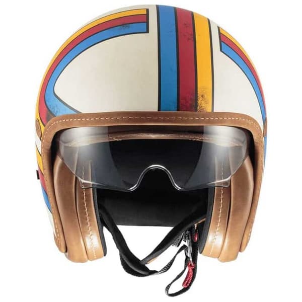 Premier Helmets Öppen Ansikts Hjälm 23 Vintageplatin Ed. Ex 8 Bm 22.06 Flerfärgad L