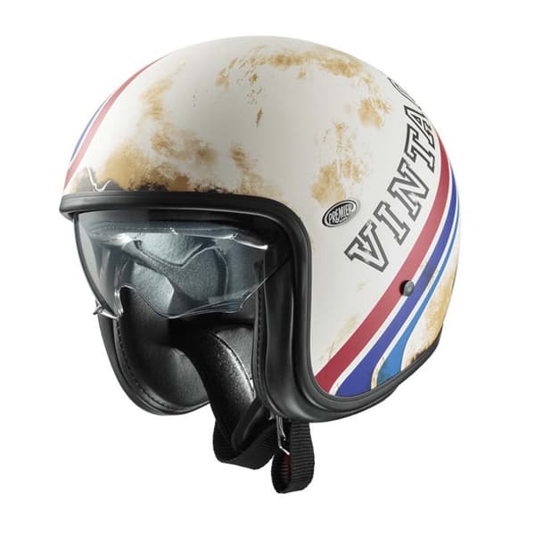 Premier Helmets Öppen Ansikts Hjälm 23 Vintage Btr 12 Bm 22.06 Vit M