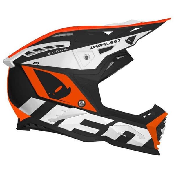 Ufo Motocrosshjälm Echus Orange,Svart S