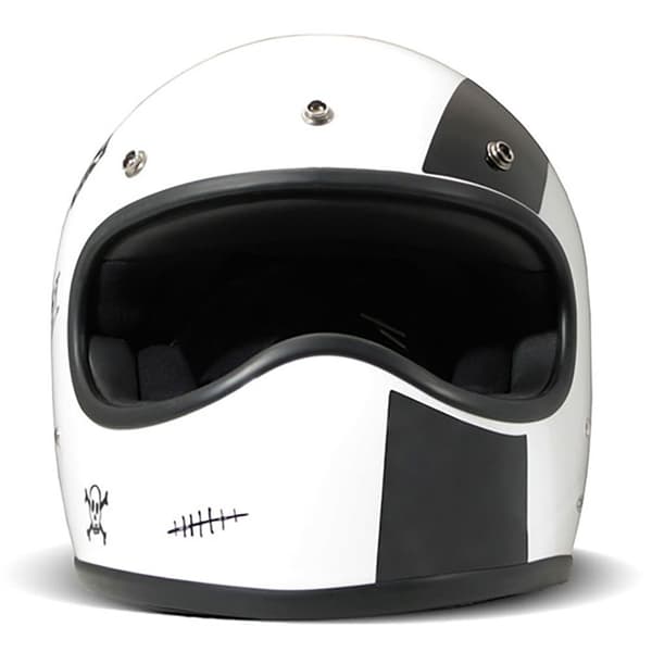Dmd Koko Kasvot Kypärä Racer Valkoinen XL