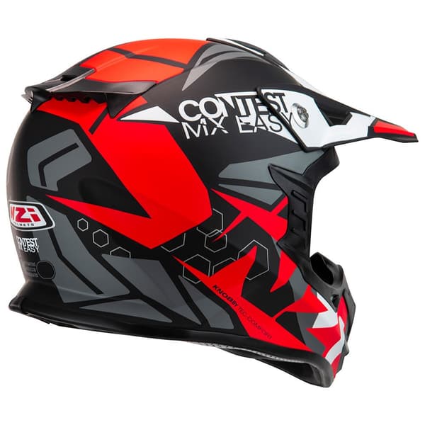 Nzi Motocross Hjelm Knobby Sort XS