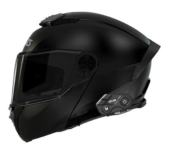 NIGHTHAWK BLUETOOTH MATT SVART S8X BLUETOOTH 5.1 MC HJELM DS5