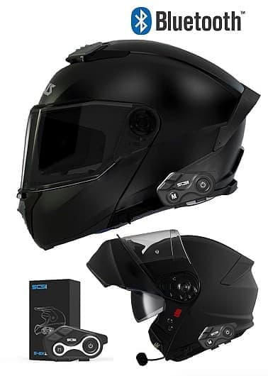 NIGHTHAWK BLUETOOTH MATT SVART S8X BLUETOOTH 5.1 MC HJELM DS5