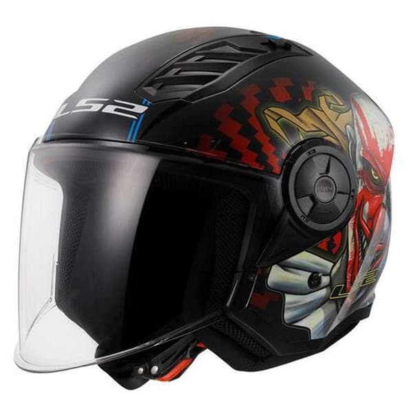 Ls2 Öppen Ansikts Hjälm Of616 Airflow Ii Happy Dreams Svart XS