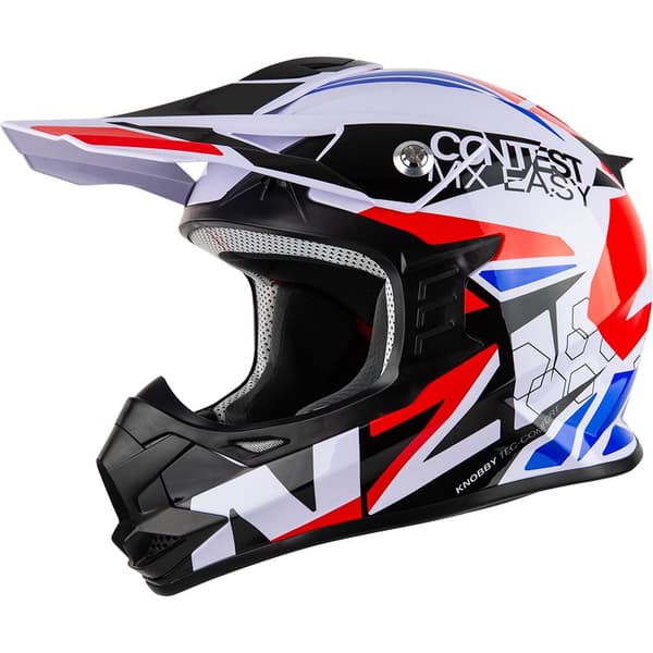 Nzi Motocross Hjelm Knobby Hvid L