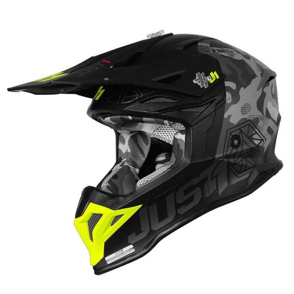 Just1 Off-road Hjelm J39 Kinetic Camo Sort XS