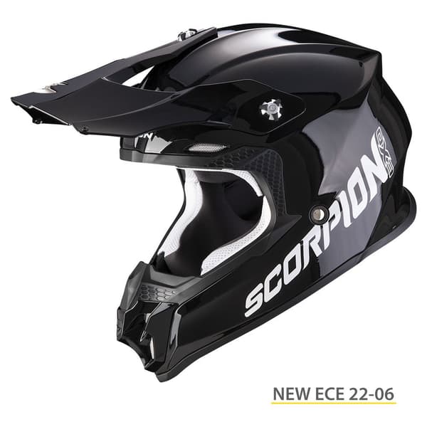 Scorpion Motocross Hjelm Vx-16 Evo Air Solid Sort M