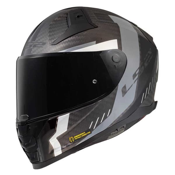 Ls2 Fuld Ansigtshjelm Ff811 Vector Ii Carbon Grid Sort 2XL