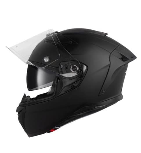 DARKRIDER ECHO EN 22-06 MATT SORT SOLSKÆRM MOTORCYKELHJELM MCV DS5