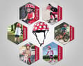 Miniatyrbild 3 av 5: Hjälm Hjälm - Red Dotty Medium