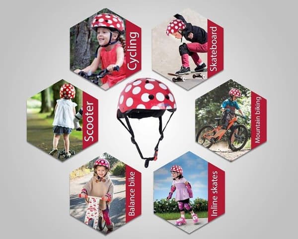 Hjälm Hjälm - Red Dotty Medium