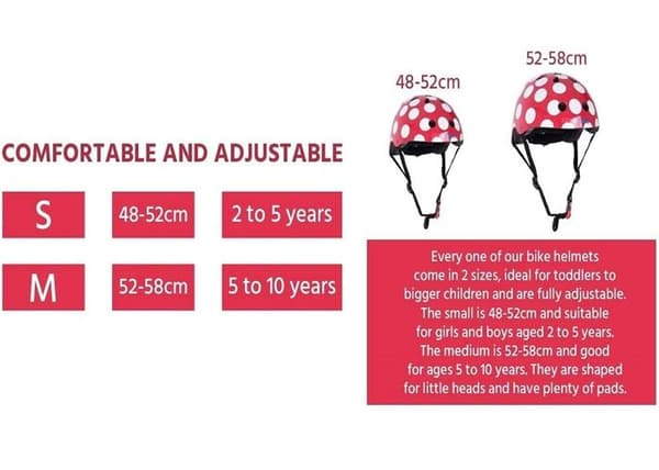 Hjälm Hjälm - Red Dotty Medium