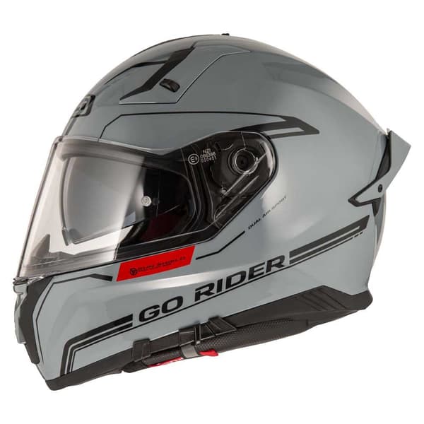 Nzi Koko Kasvot Kypärä Go Rider Stream Solid Harmaa M