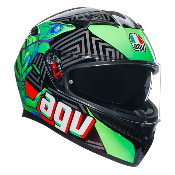 Agv Fuld Ansigtshjelm K3 E2206 Mplk Sort S