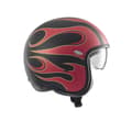 Miniatyrbild 3 av 4: Premier Helmets Öppen Ansikts Hjälm 23 Vintage Fr 2 Bm 22.06 Röd XS