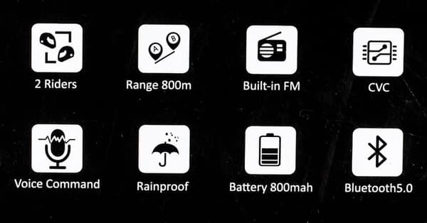 NIGHTHAWK BLUETOOTH MATT SVART S8X BLUETOOTH 5.1 MC HJELM DS5