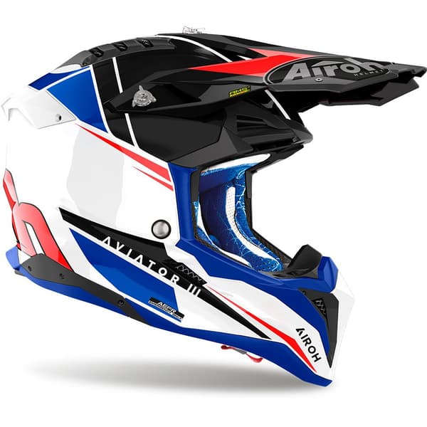 Airoh Av3p55 Aviator 3 Push Offroadhjälm Flerfärgad L