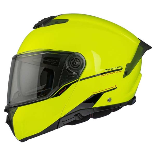 Mt Helmets Atom 2 Sv Solid A3 Modulär Hjälm Gul L