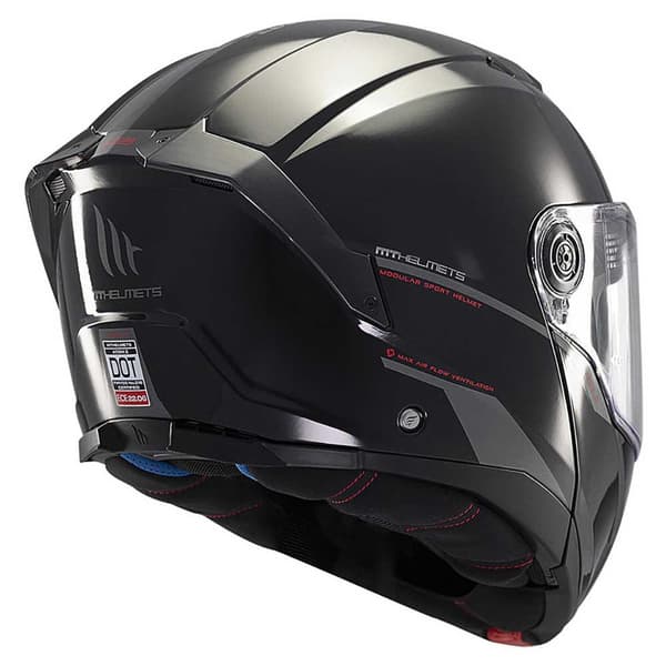 Mt Helmets Atom 2 Sv Solid Modulær Hjelm Sort XS