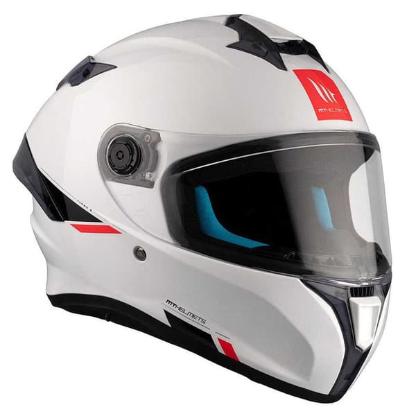Mt Helmets Targo S Solid Fullface-hjelm Hvid S
