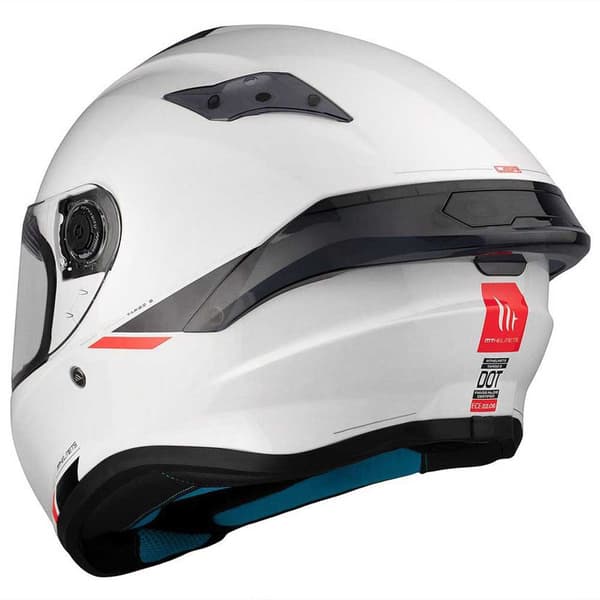 Mt Helmets Targo S Solid Fullface-hjelm Hvid S