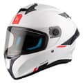 Miniatyrbillede 1 af 9: Mt Helmets Targo S Solid Fullface-hjelm Hvid S