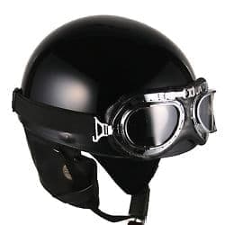 XL RETRO MOPEDHJÄLM VESPAHJÄLM SCOOTERHJÄLM HALVHJÄLM & GOGGLES PÅ KÖPET!