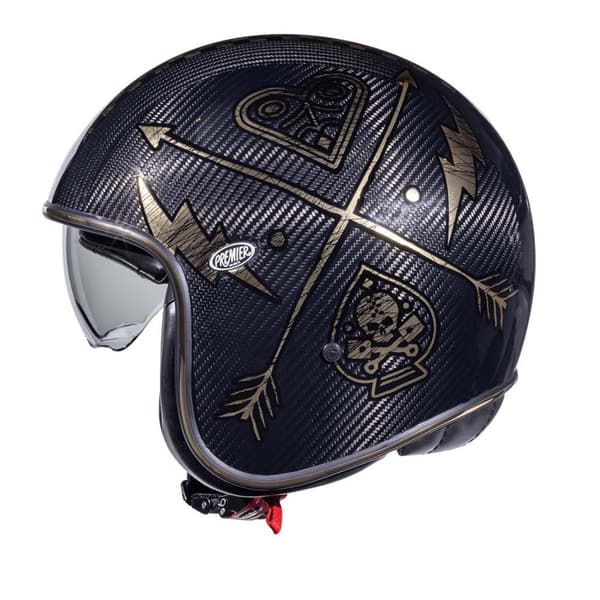 Premier Helmets 23 Vintage Carbon Nx 22.06 öppen Hjälm Svart S