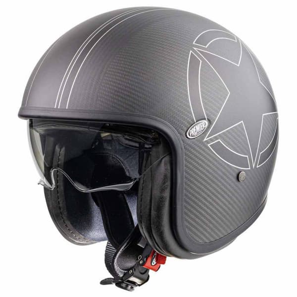 Premier Helmets Vintage Evo Star Carbon öppen Hjälm Svart S