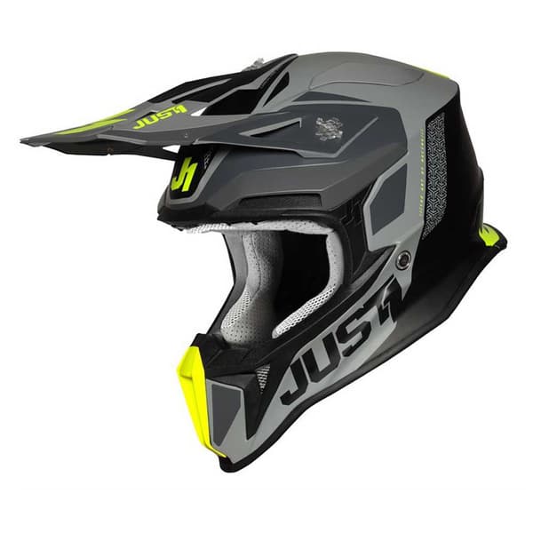 Just1 J18 Pulsar Offroadhjelm Gul,Sort,Grå XS