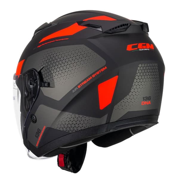 Cgm 136g Dna Galaxy öppen Hjälm Svart 3XL