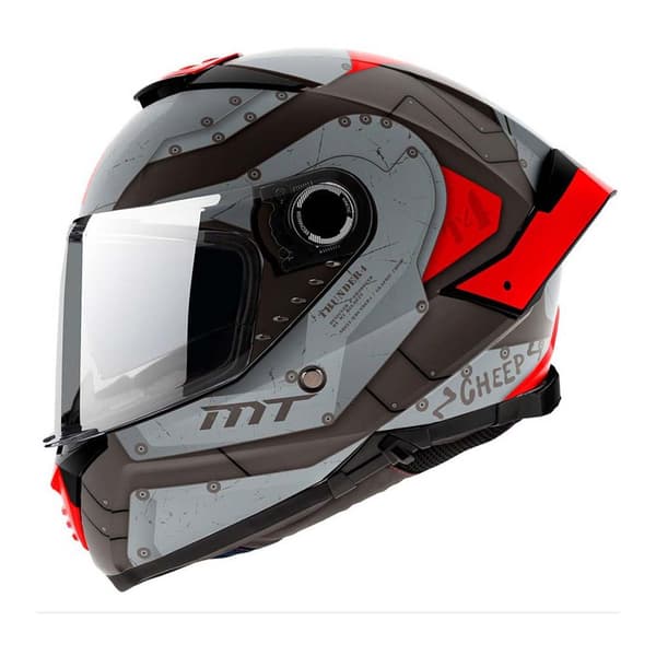 Mt Helmets Ff118sv Thunder 4 Sv Cheep B5 Fullface-hjälm Grå XS