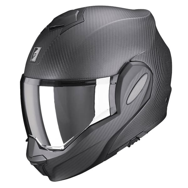 Scorpion Exo-tech Evo Carbon Solid Modulär Hjälm Svart S