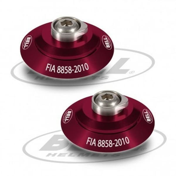 Helmet clip set Bell HANS Rød FIA 8858-2010