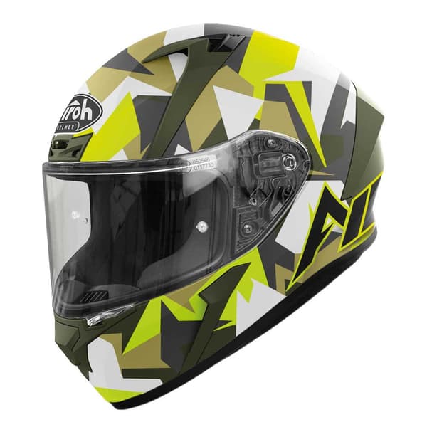 Airoh Valor Army Fullface-hjelm Gul,Hvid,Sort,Gylden XS
