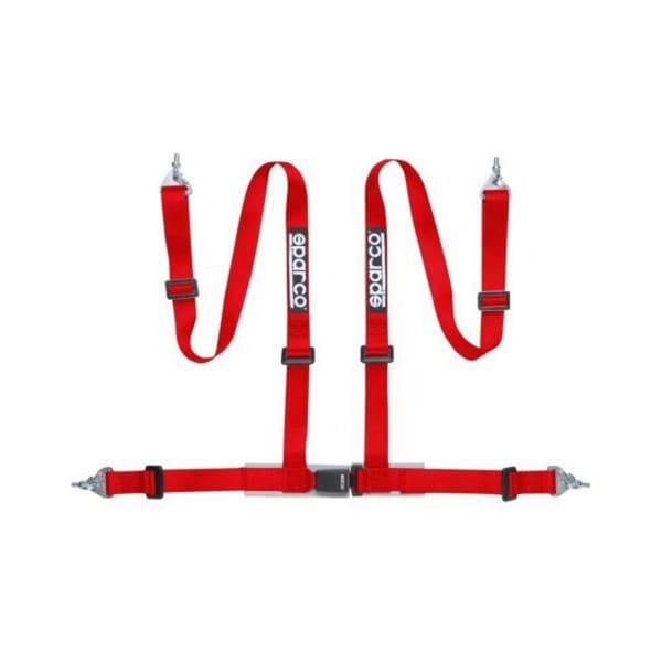 Harness with 4 fastening points Sparco Lap Rein - Röd
