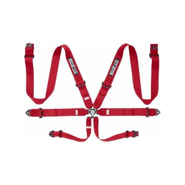 Harness with 6 fastening points Pull Up Racing Sparco - Röd