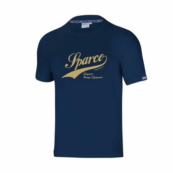 Kortarmet T-skjorte til Menn Sparco Vintage Marineblå S